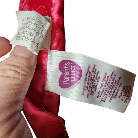 Parents Choice Elephant Security Blanket With Satin Trim & Floral Print - Picture 3 of 3